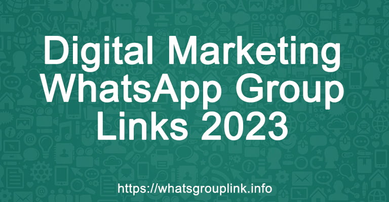 Digital Marketing WhatsApp Group Links 2023