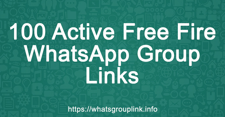 100 Active Free Fire WhatsApp Group Links