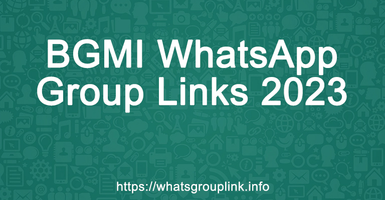 BGMI WhatsApp Group Links 2023