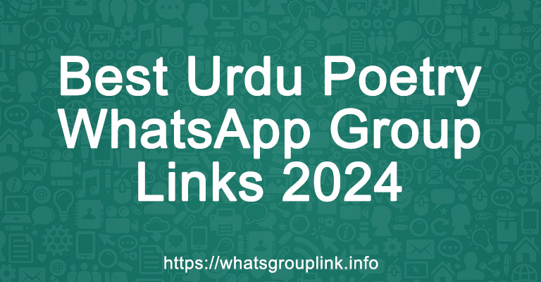 Best Urdu Poetry WhatsApp Group Links